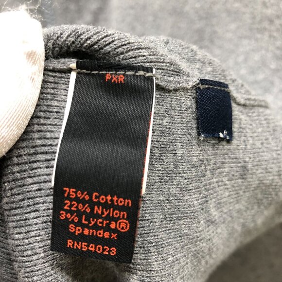 VTG Banana Republic Full Zip Sweater Mens M Gray Green Stripe Knit Cotton - Picture 6 of 8